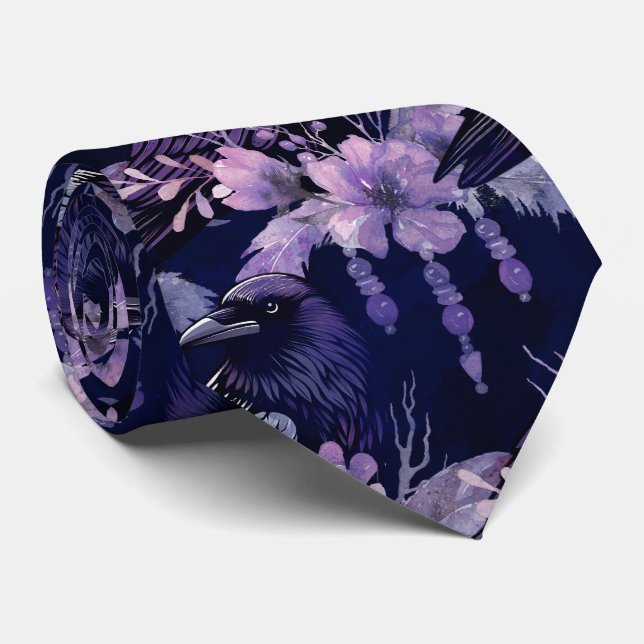 Raven Neck Tie (Rolled)