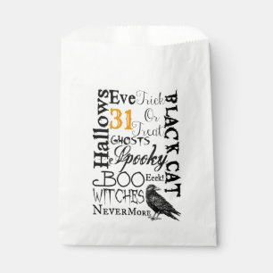 Raven Nevermore Halloween Party Favour Bags