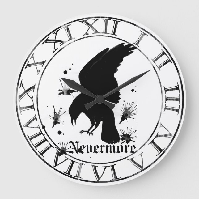 Raven Nevermore Large Clock (Front)