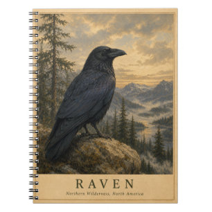 Raven Northern Wilderness VINTAGE Notebook