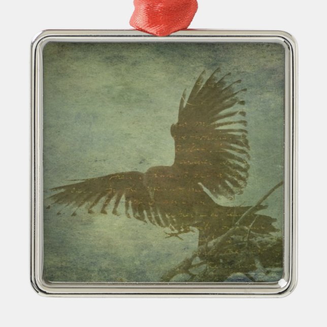 Raven of Poe's Poetry Metal Ornament (Front)