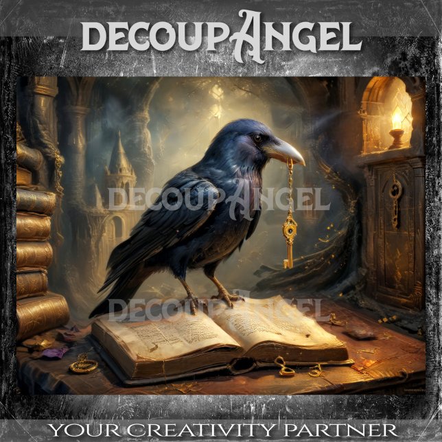 Raven of the Golden Key Decoupage Tissue Paper (Creator Uploaded)