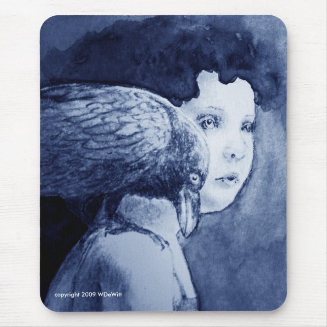 Raven On My Shoulder Mousepad (Front)