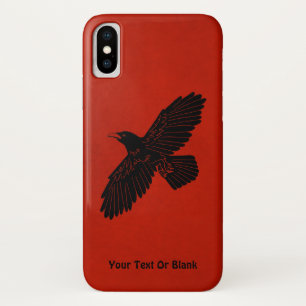 Raven On Red iPhone X Case