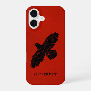 Raven On Red  iPhone 16 Case