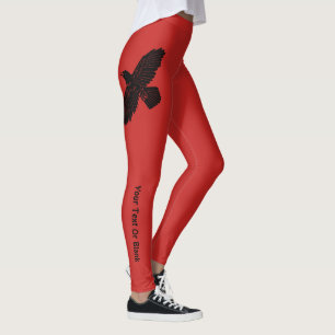 Raven On Red Leggings