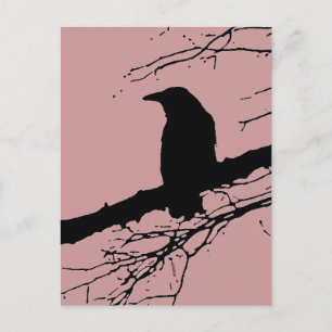 Raven on the Tree Postcard