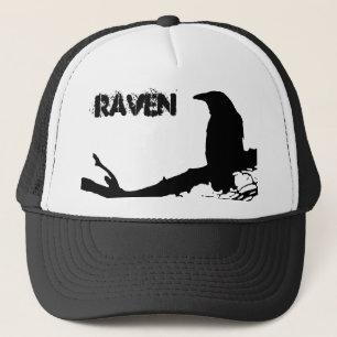 Raven on the Tree Trucker Hat