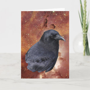 Raven & Outer Space Greeting Card