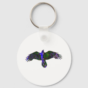 Raven Paint Key Ring