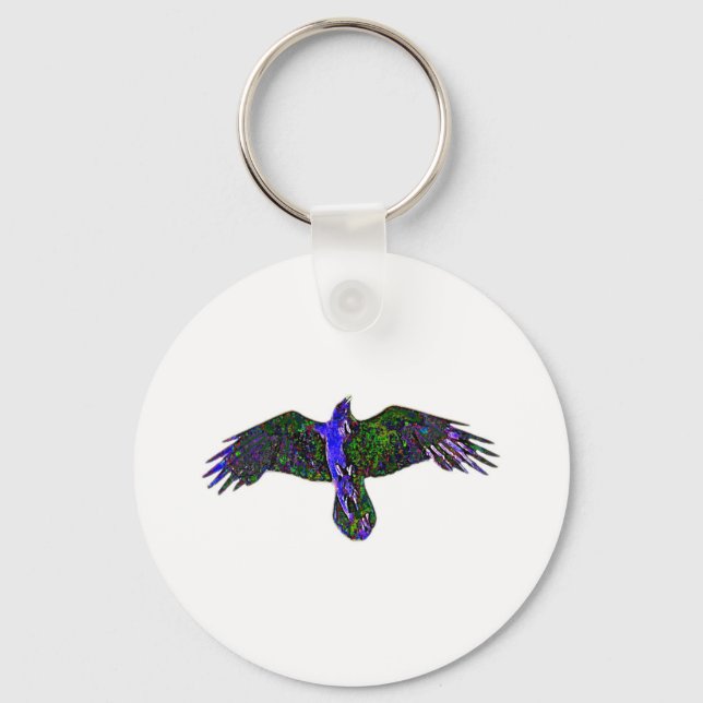 Raven Paint Key Ring (Front)