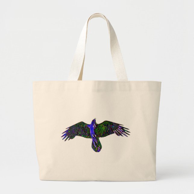 Raven Paint Large Tote Bag (Front)
