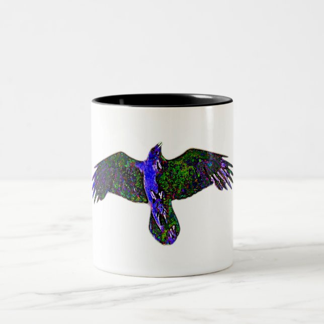 Raven Paint Two-Tone Coffee Mug (Center)