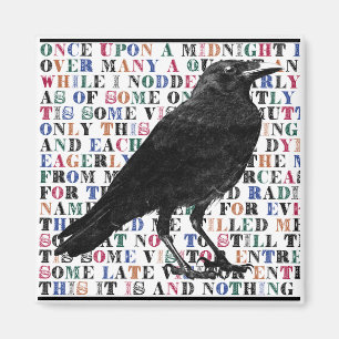 Raven Poem Edgar Allan Poe Magnet
