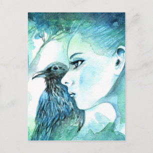 Raven Postcard