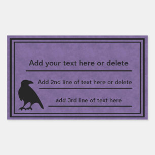 Raven Purple Template Stickers