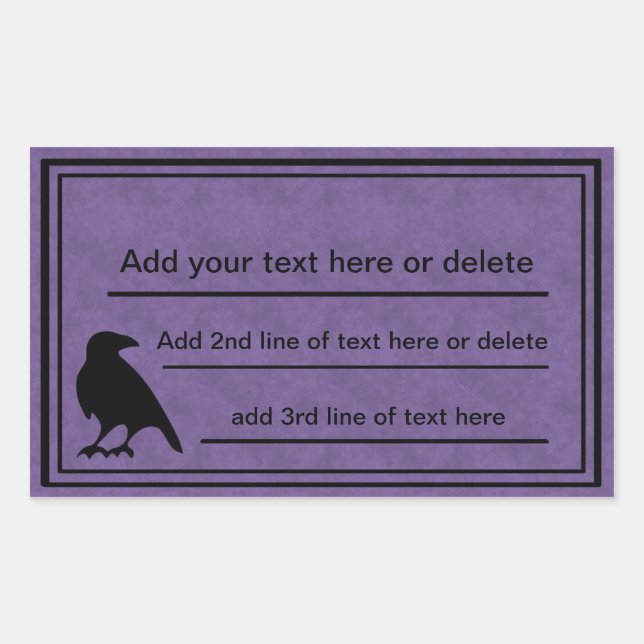 Raven Purple Template Stickers (Front)