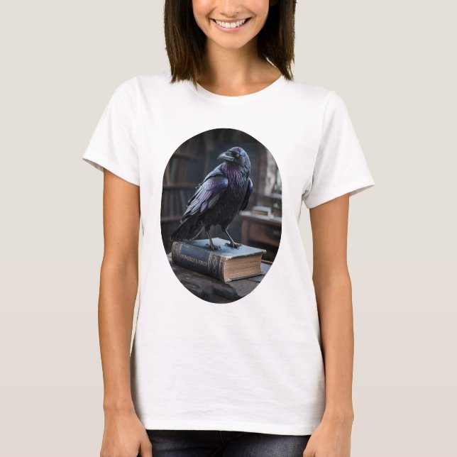 Raven Reading Material T-Shirt (Front)
