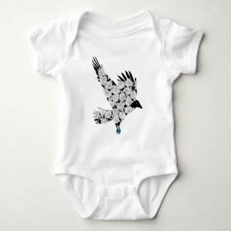 Raven & Roses Tattoo Gothic Illustration Baby Bodysuit