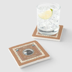 Raven Sacred Magic Energy Stone Coaster