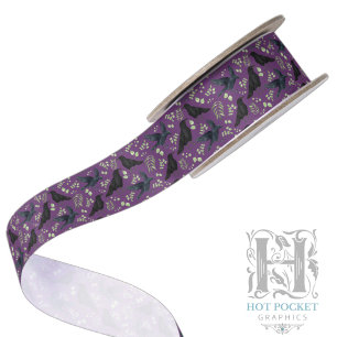 Raven Satin Ribbon in Purple
