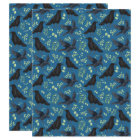 Raven Scrapbook Paper in Blue