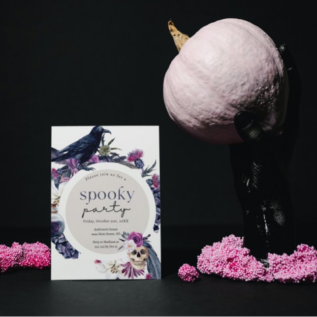 Raven& Skull Halloween Invitation (Creator Uploaded)