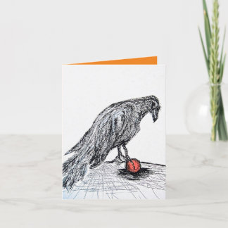 Raven Standing on the sun Thank You Card