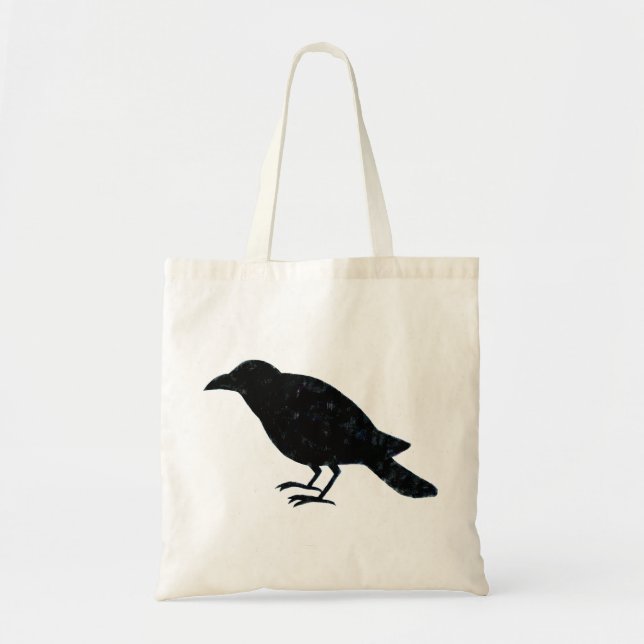 Raven Tote Bag Raven Crow Bag Black Bird Tote Bag (Front)