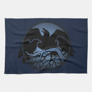 Raven Towel First Nations Raven Art Tea Towel Gift