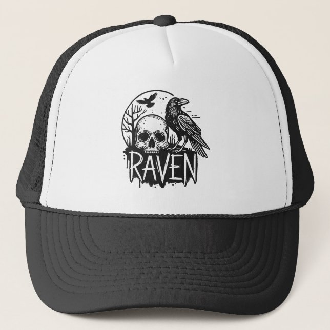 Raven  trucker hat (Front)