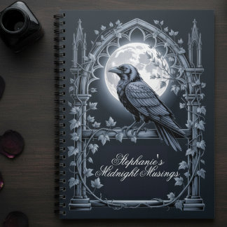 Raven Under Moon Gothic Midnight Journal