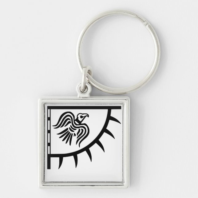Raven Viking Banner Key Ring (Front)