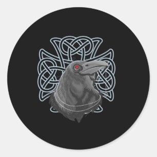 Raven Viking Warrior Norse Mythology Valhalla Gift Classic Round Sticker