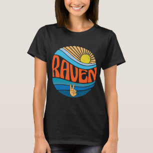 Raven Vintage Sunset Raven Groovy Tie Dye T-Shirt