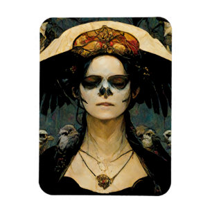 Raven Witch 4 Fantasy Horror Goth Gothic Magnet