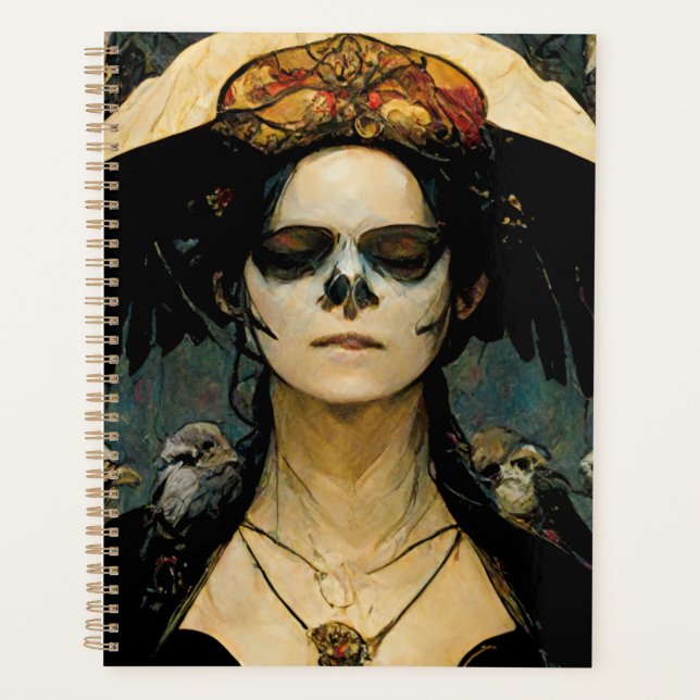 Raven Witch 4 Fantasy Horror Goth Gothic Planner (Front)