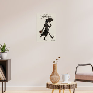Raven with a Black Umbrella Poster