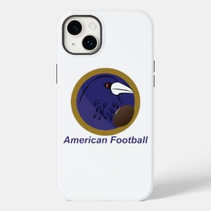 Raven with american football ball Case-Mate iPhone 14 plus case