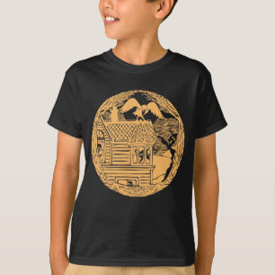 Raven with Ghosts at Haunted House T-Shirt