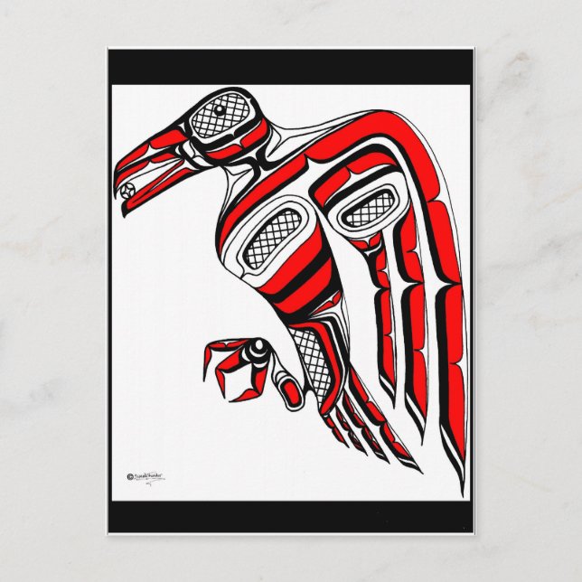 raven with sun postcard (Front)