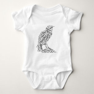 Raven Word Cloud Baby Bodysuit