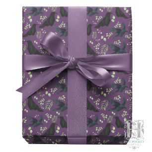 Raven Wrapping Paper in Purple