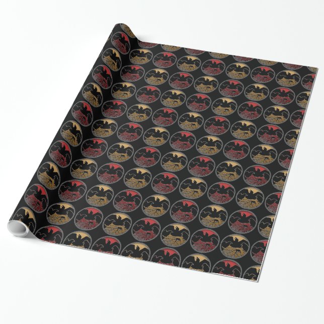 Raven Wrapping Paper Spirit Animal Raven Paper (Unrolled)