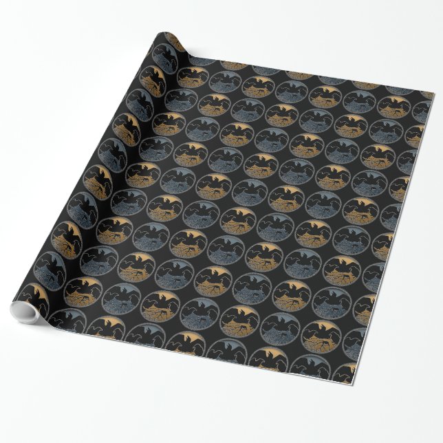 Raven Wrapping Paper Spirit Animal Raven Paper (Unrolled)