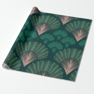 Ravenala madagascariensis seamless pattern. Vintag Wrapping Paper
