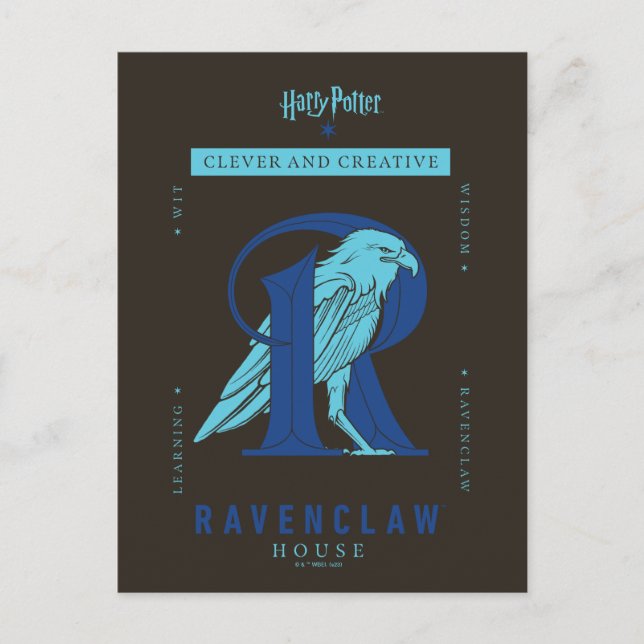 RAVENCLAW™ House Clever and Creative Postcard (Front)