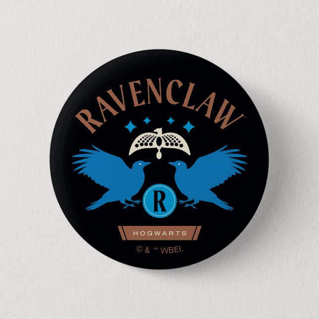 RAVENCLAW™ House Double Eagle Diadem Graphic 6 Cm Round Badge (Front)