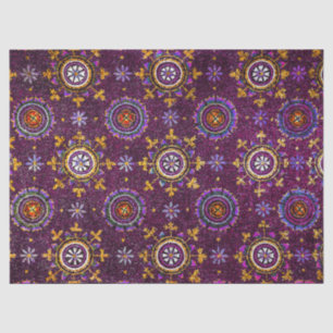 RAVENNA BYZANTINE MOSAIC PURPLE BLUE STARRY NIGHT TISSUE PAPER