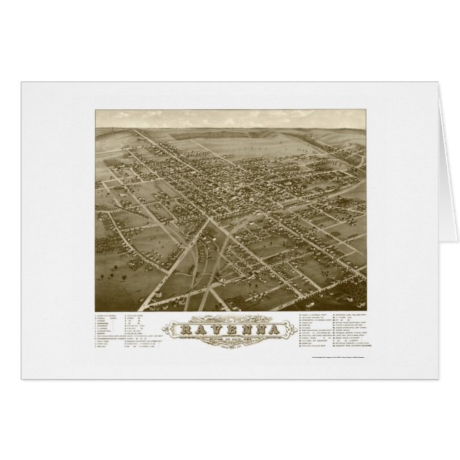 Ravenna, OH Panoramic Map - 1882 (Front Horizontal)